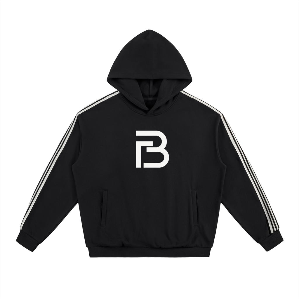 Side Stripe Drop-Shoulder Hoodie