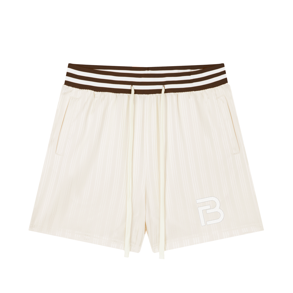 Unisex Striped Drawstring Shorts