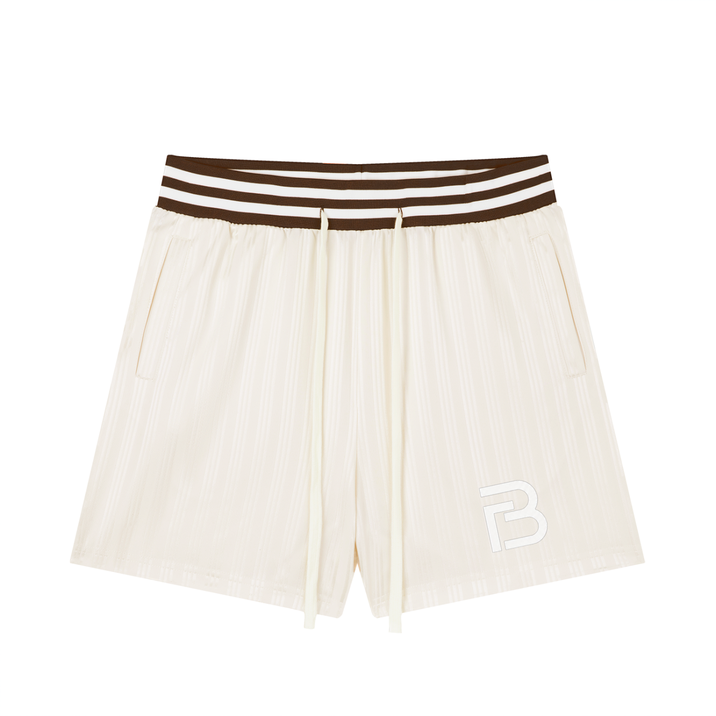 Unisex Striped Drawstring Shorts